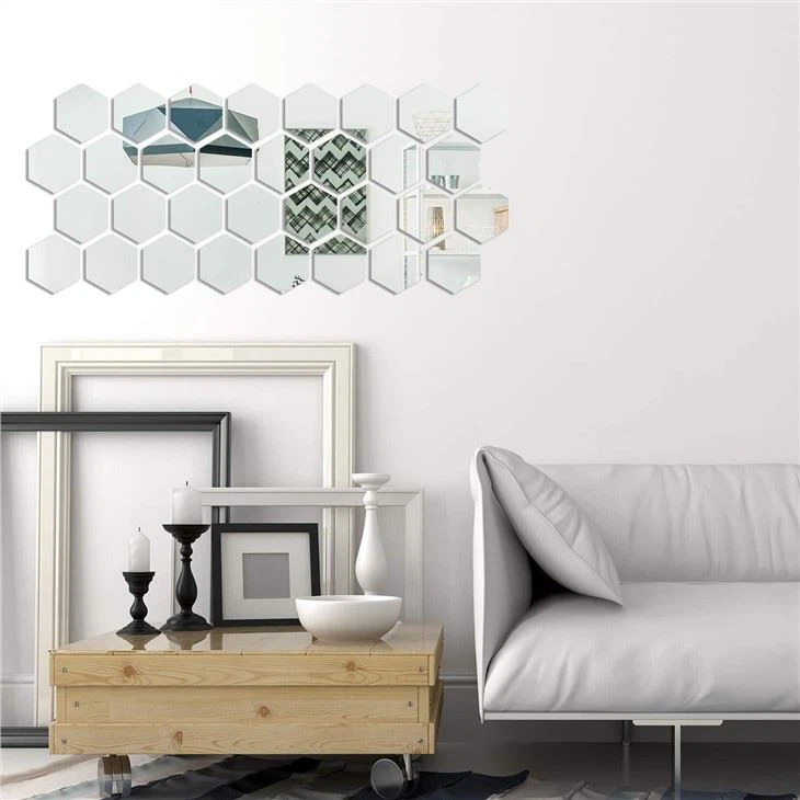 Removable Acrylic Mirror Setting Wall Sticker Decal
